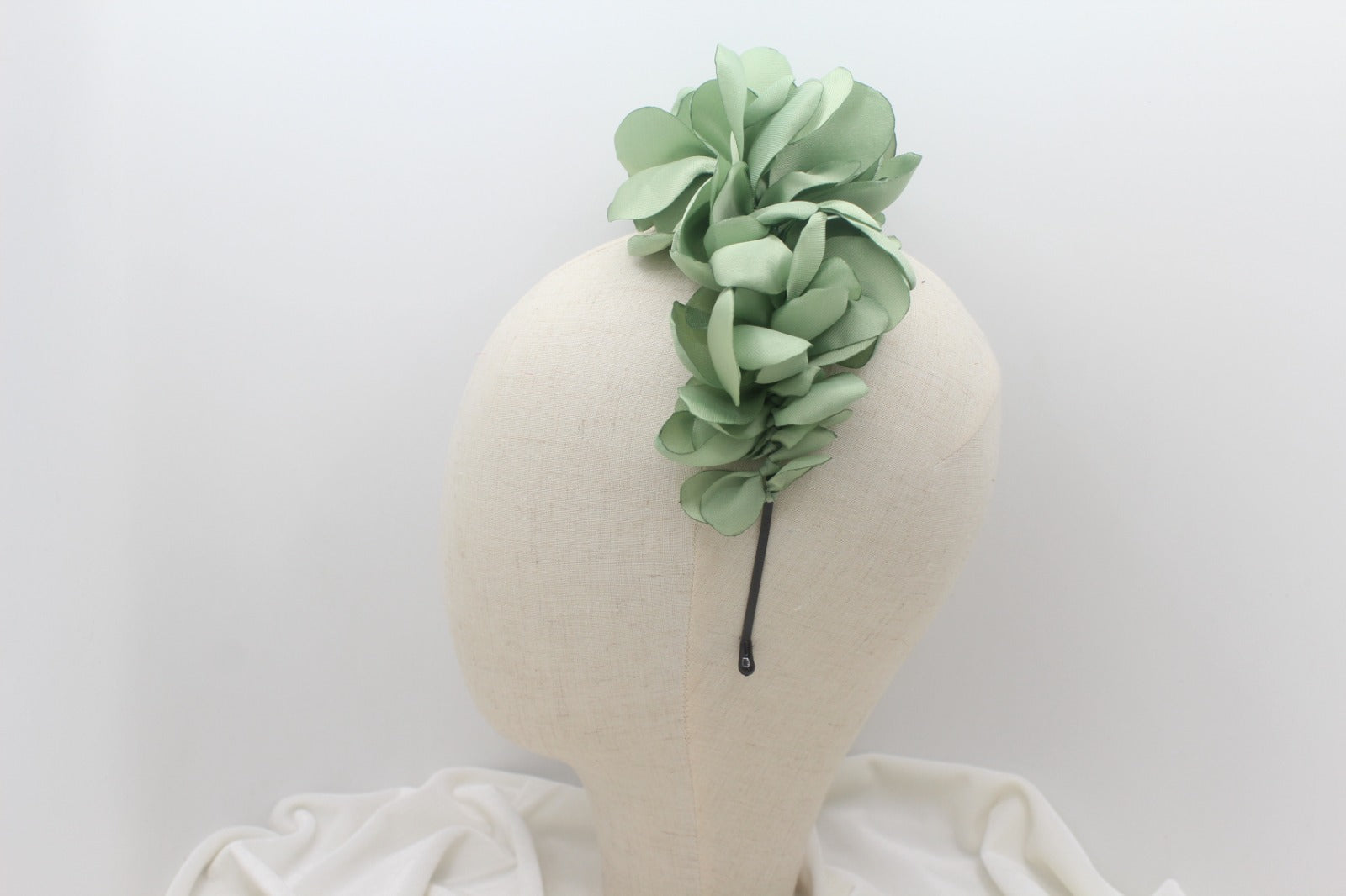 Diadema de Pétalos - Verde Agua