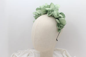 Diadema de Pétalos - Verde Agua