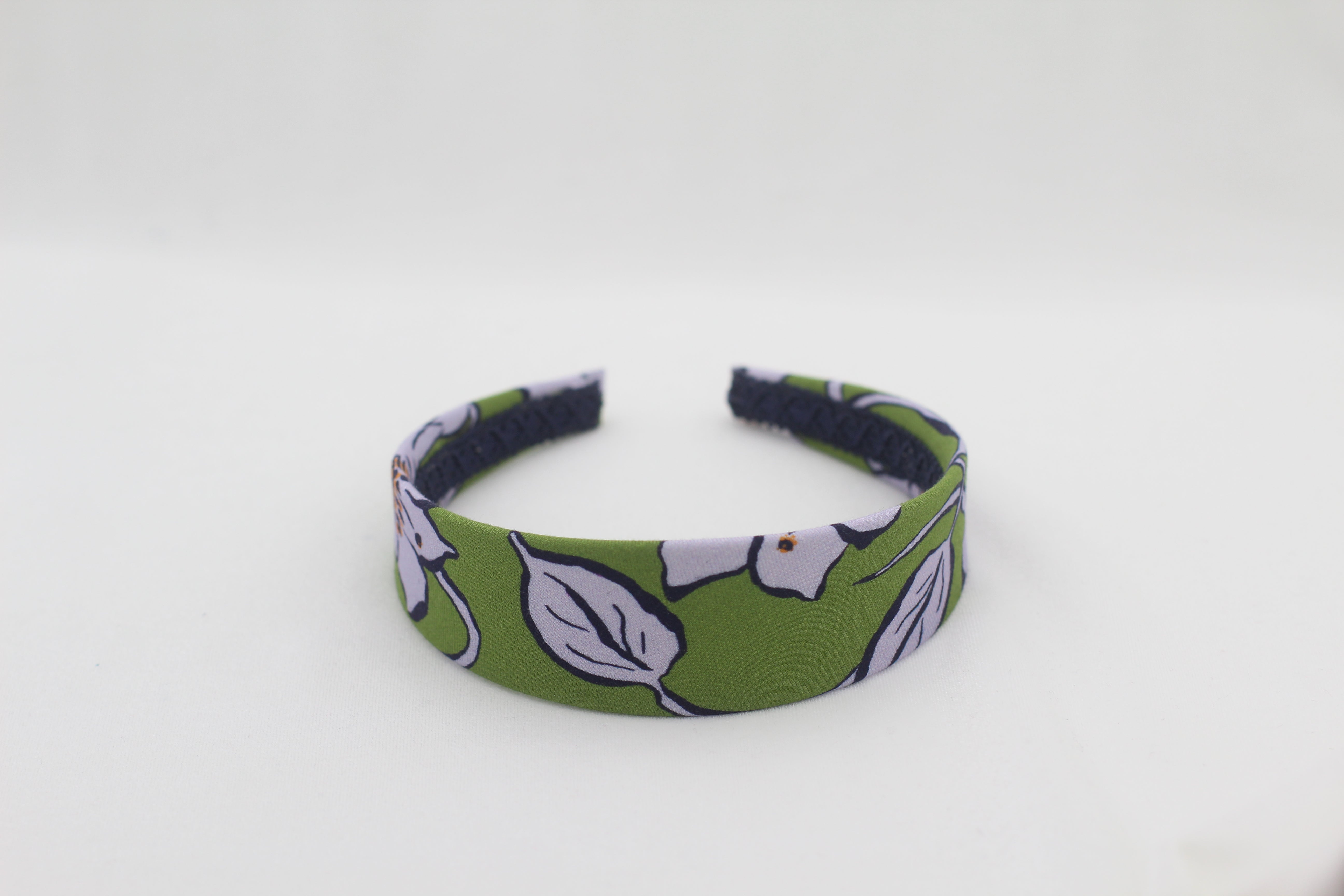 Diadema Plana Estampada - Verde y Morado