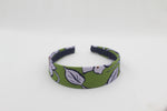 Cargar imagen en el visor de la galería, Diadema Plana Estampada - Verde y Morado
