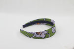 Cargar imagen en el visor de la galería, Diadema Plana Estampada - Verde y Morado

