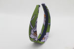 Cargar imagen en el visor de la galería, Diadema Plana Estampada - Verde y Morado
