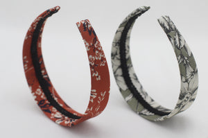 Diadema Plana Print - Verde y Negro