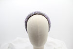 Cargar imagen en el visor de la galería, Diadema con Volumen - Bordado Fantasía - Gris y lila
