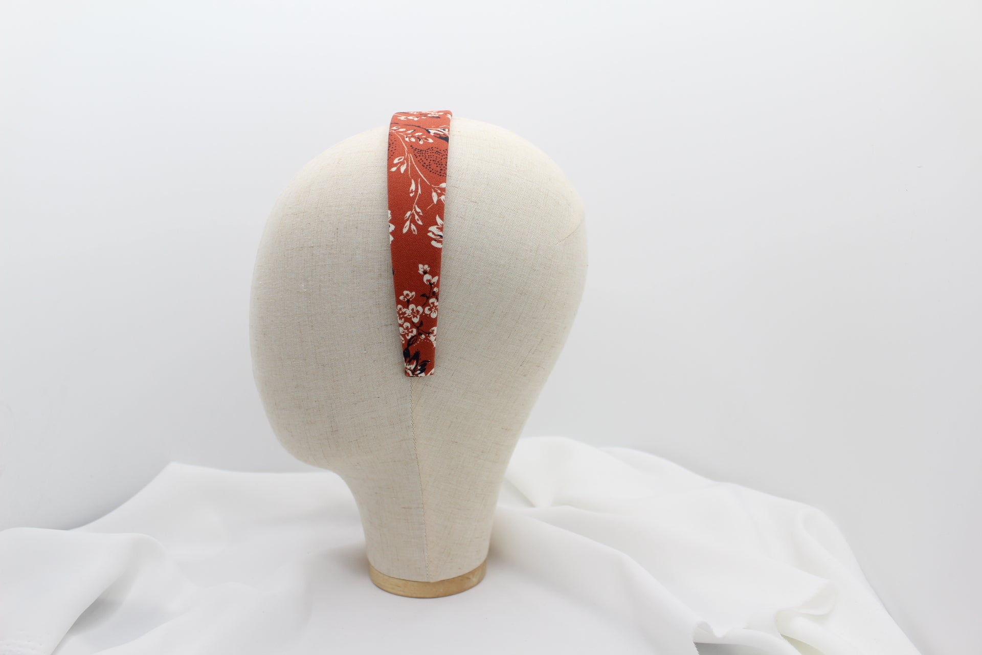 Diadema Plana Print - Naranja y Negro