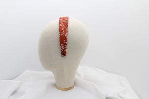 Diadema Plana Print - Naranja y Negro