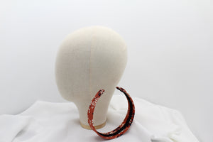 Diadema Plana Print - Naranja y Negro