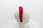 Cargar imagen en el visor de la galería, Diadema Volumen Bordados - Roja
