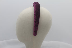 Diadema con Volumen - Terciopelo Fucsia oscuro