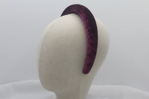 Diadema con Volumen - Terciopelo Fucsia oscuro