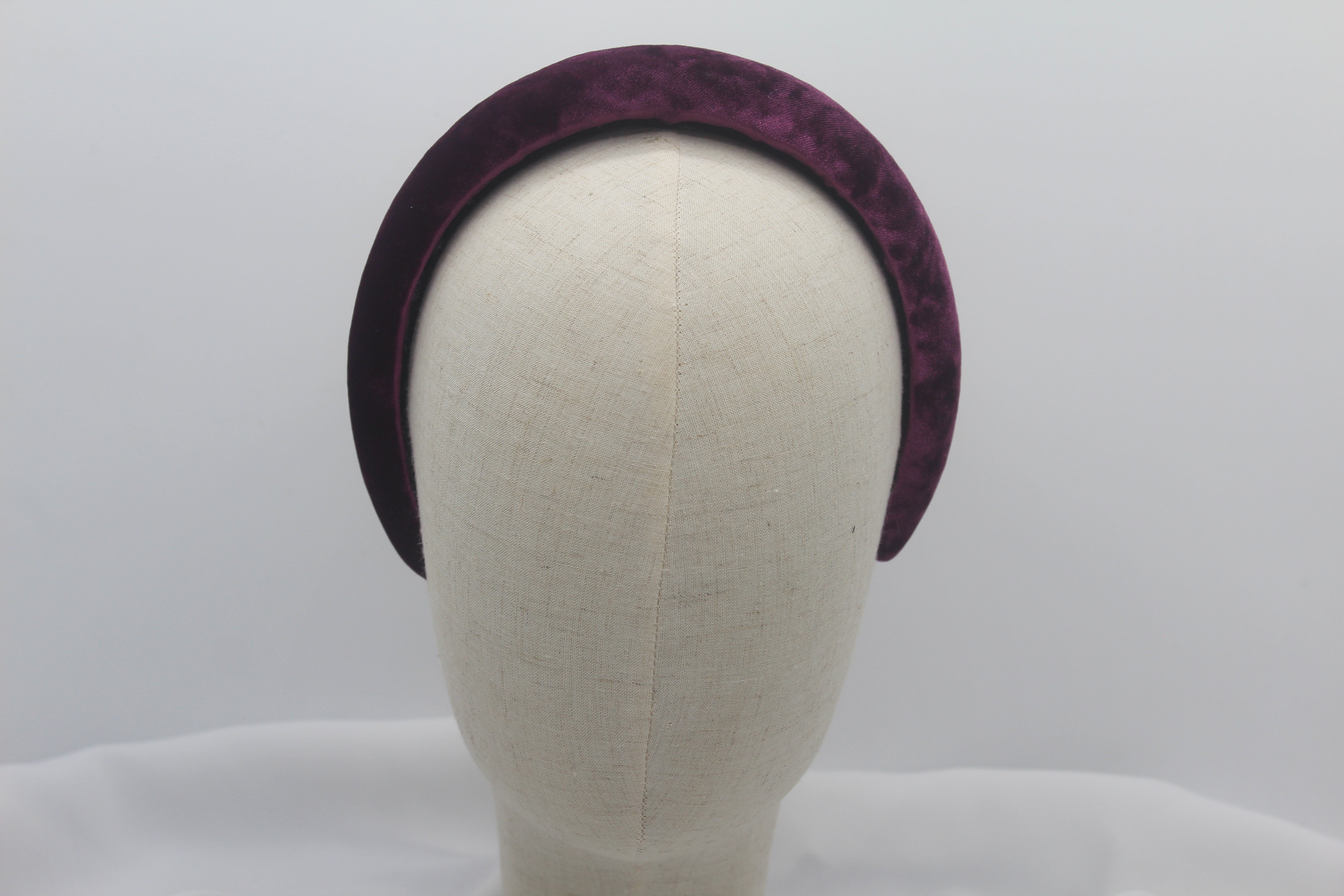 Diadema con Volumen - Terciopelo Fucsia oscuro