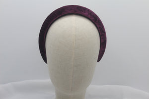 Diadema con Volumen - Terciopelo Fucsia oscuro