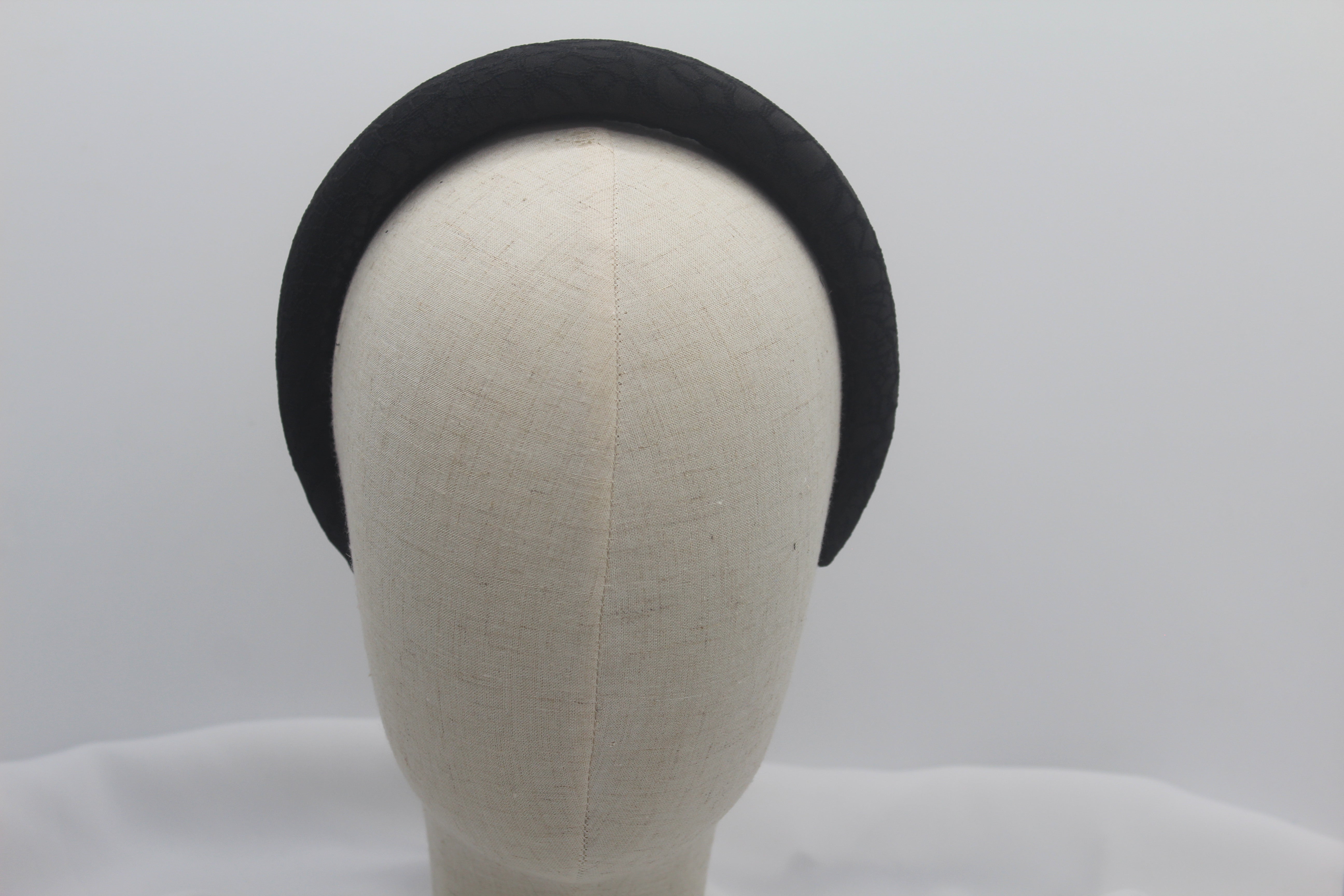 Diadema con Volumen - Brocados negro Jacquard