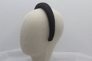 Diadema con Volumen - Brocados negro Jacquard