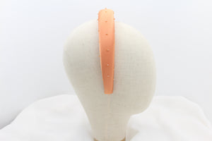 Diadema Volumen Satinada Premium - Naranja abalorios