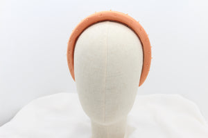 Diadema Volumen Satinada Premium - Naranja abalorios