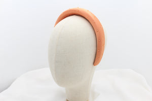 Diadema Volumen Satinada Premium - Naranja abalorios