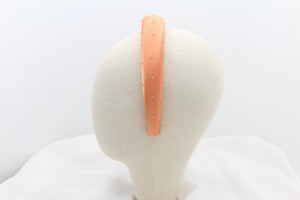 Diadema Volumen Satinada Premium - Naranja abalorios