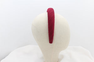 Diadema con Volumen - Tejido plisado Rojo
