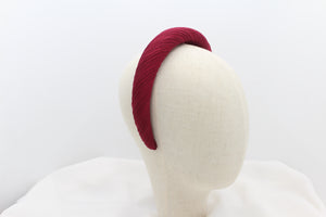 Diadema con Volumen - Tejido plisado Rojo