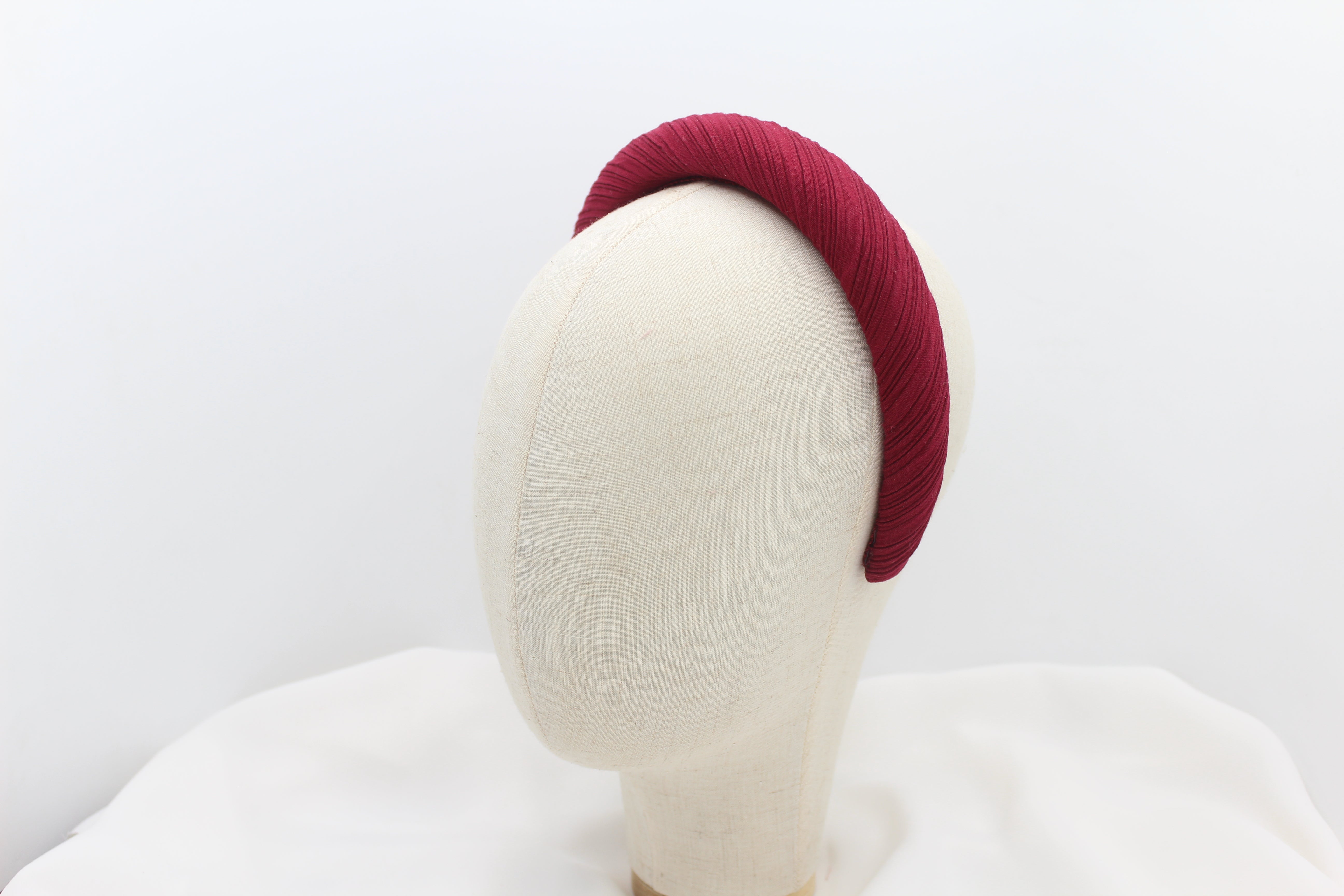 Diadema con Volumen - Tejido plisado Rojo