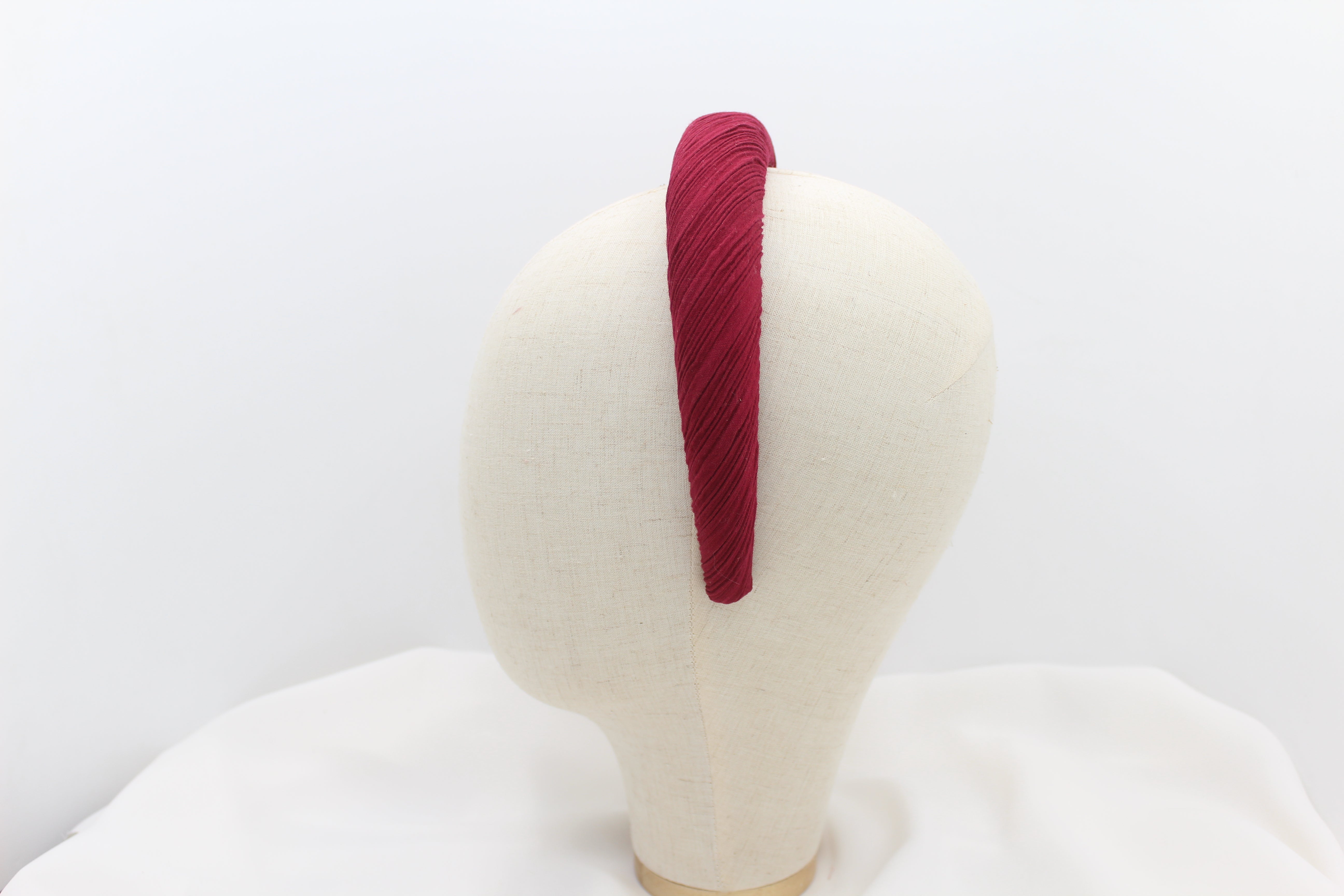Diadema con Volumen - Tejido plisado Rojo