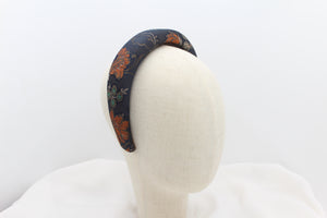 Diadema con Volumen - Estampado de brocados Naranja