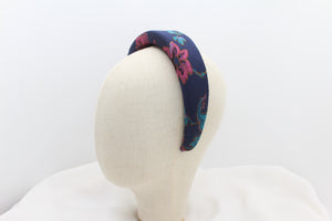 Diadema con Volumen - Estampado de brocados fucsia