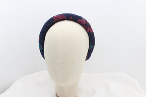 Diadema con Volumen - Estampado de brocados fucsia