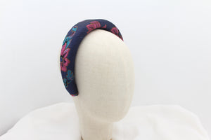 Diadema con Volumen - Estampado de brocados fucsia