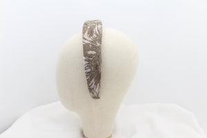 Diadema con Volumen - Estampado brocado Rosa