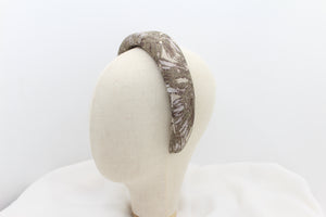 Diadema con Volumen - Estampado brocado Rosa