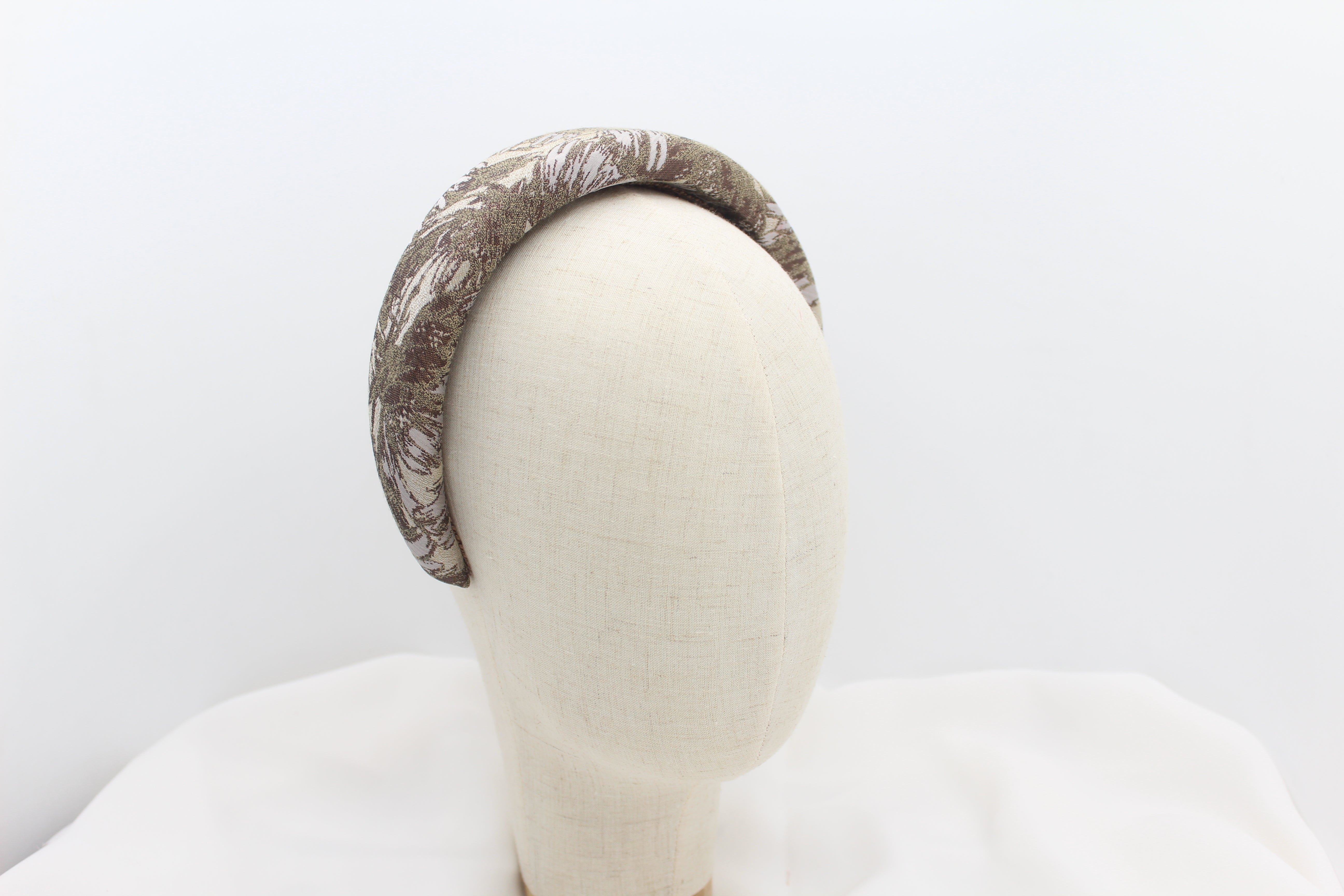 Diadema con Volumen - Estampado brocado Rosa