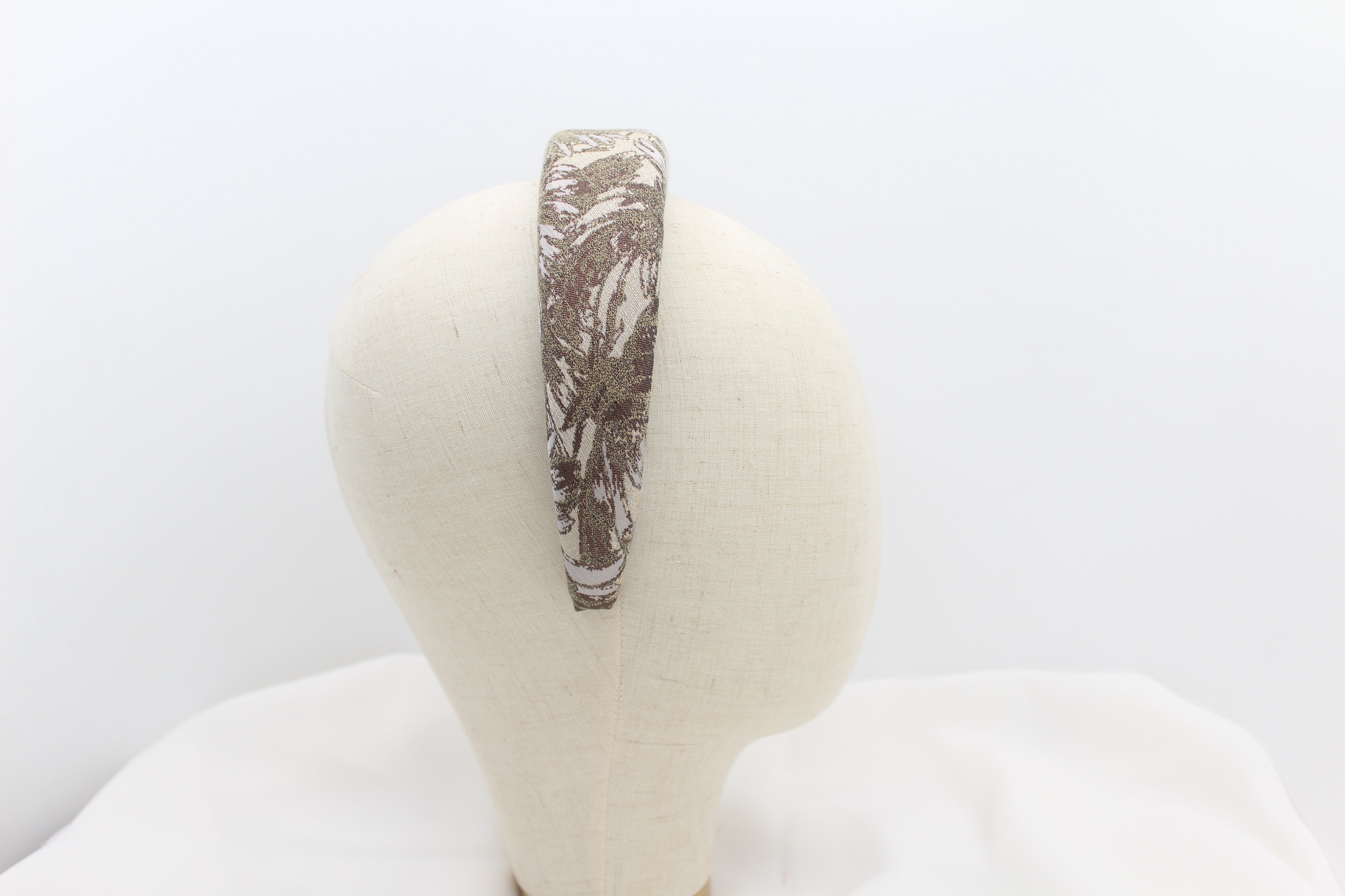 Diadema con Volumen - Estampado brocado Rosa