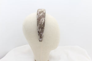 Diadema con Volumen - Estampado brocado Rosa