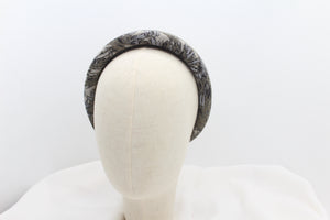 Diadema con Volumen - Estampado brocado Azul