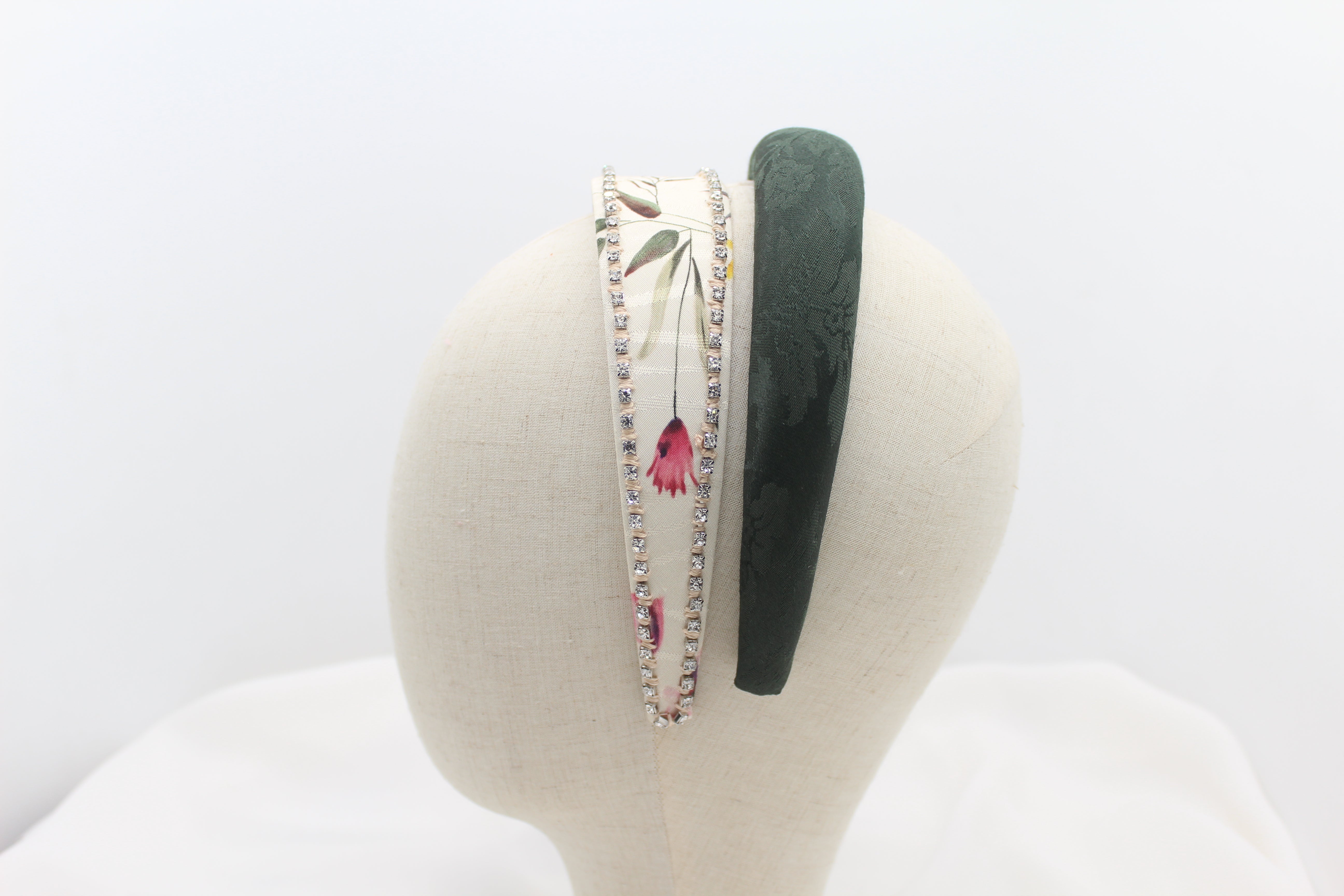 Diadema Volumen Jacquard - Verde oscuro